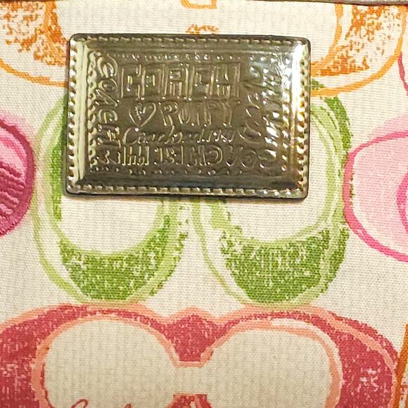 Vintage Coach Poppy Dream C Crossbody Purse Bag Signature Pink Green Y2K - Picture 6 of 7